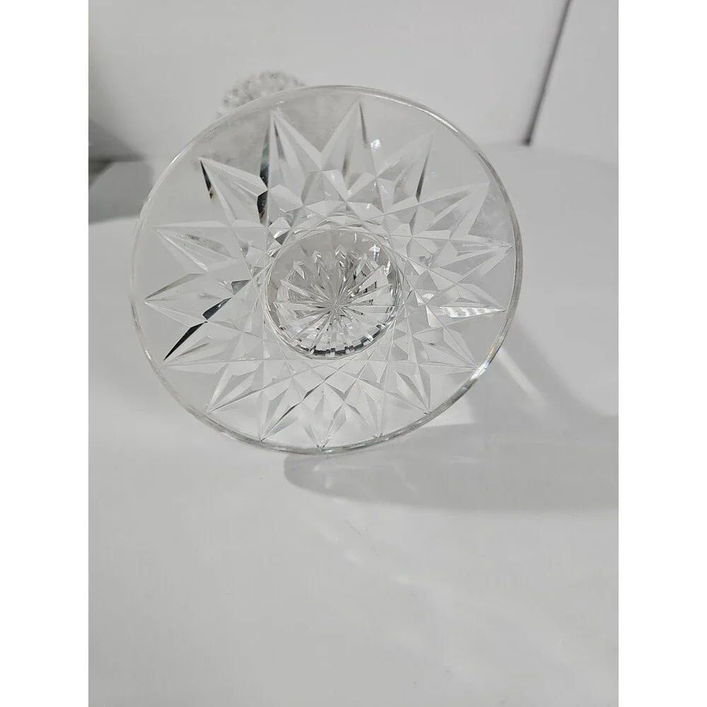 Vintage Clear CUT CRYSTAL Glass 9.5
